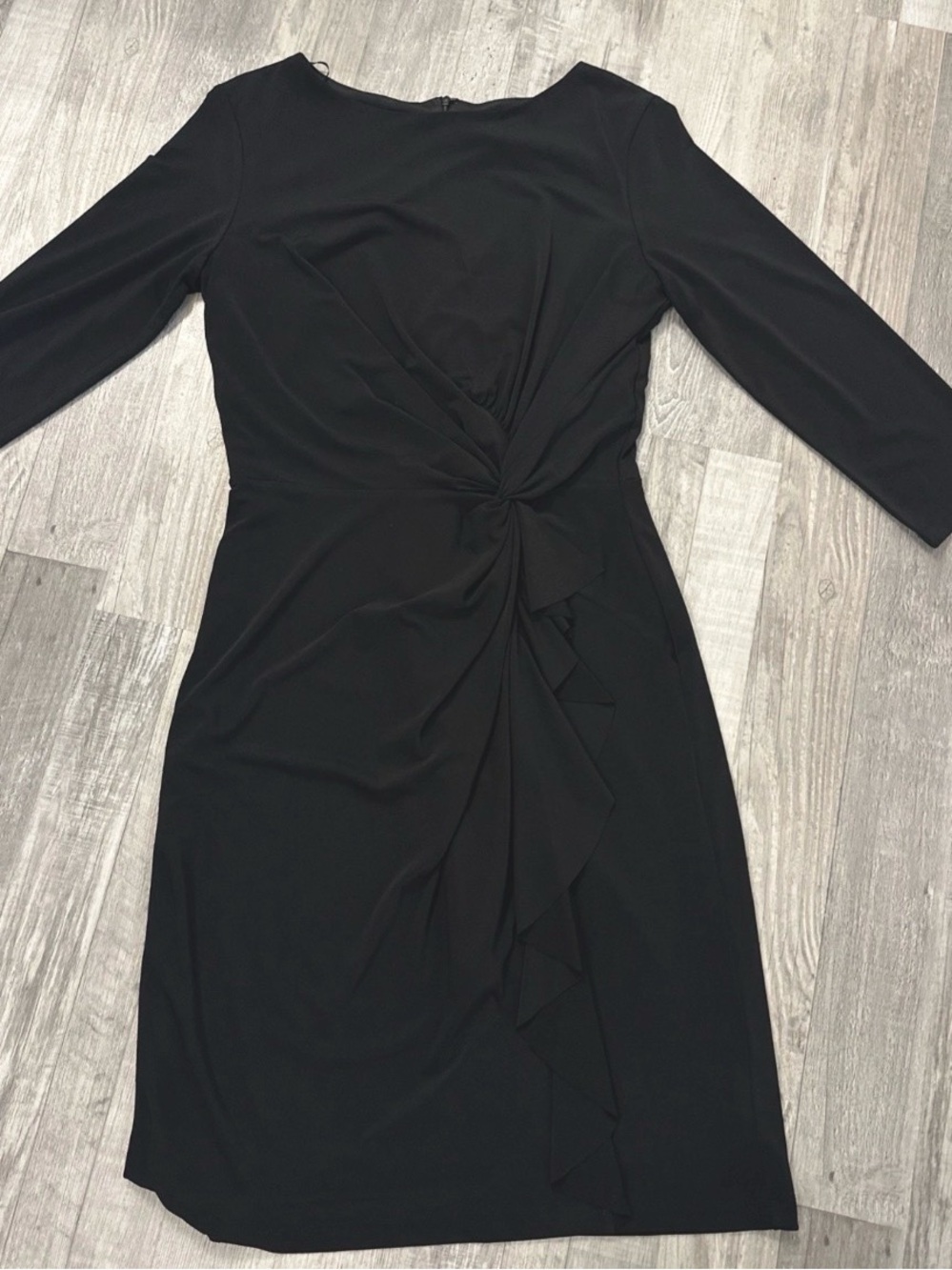 Alexa B Black Cocktail Dress Size 10..3/4 Sleeve